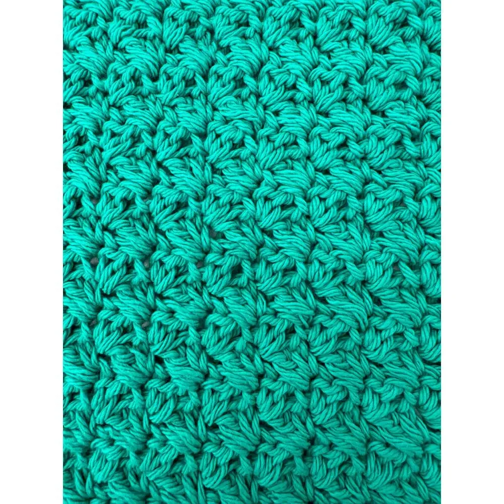 Kitchen washcloth 100% cotton hand crocheted one‎ color 10” x 10” made to order